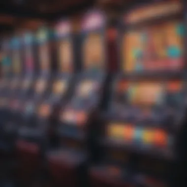 Colorful Slot Machines Awaiting Players An array of colorful slot machines ready for action