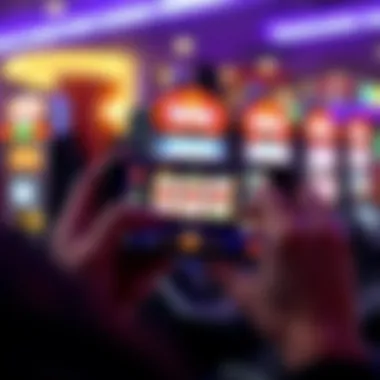 Player engaging with Bovada Slots on a mobile device