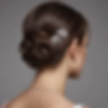 Refined hairstyle with elegant hairpins