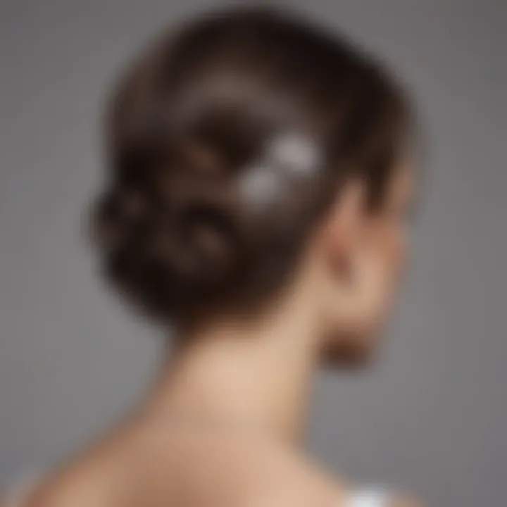 Refined hairstyle with elegant hairpins