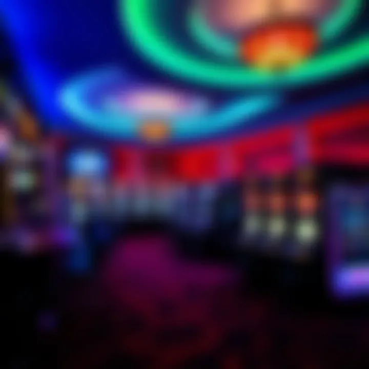 Vibrant gaming floor filled with slot machines and tables