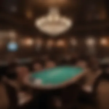 Intimate poker room atmosphere showcasing unique decor