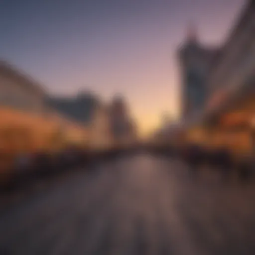 Panoramic view of Atlantic City's iconic boardwalk at sunset