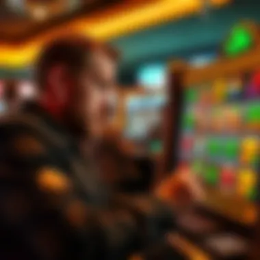 Illustrative view of a player engaging with an Irish-themed online slot game