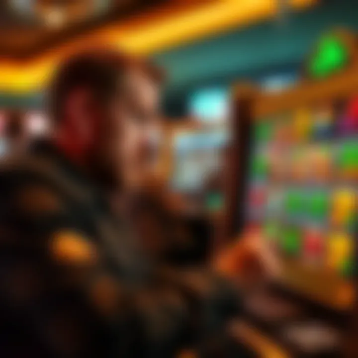 Illustrative view of a player engaging with an Irish-themed online slot game