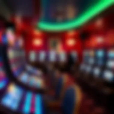 A cozy lounge area within a casino dedicated to video poker enthusiasts.