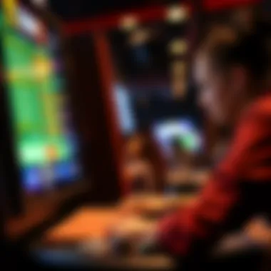 Player engaging with live casino offers