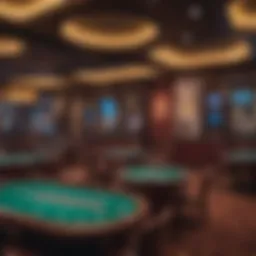 A vibrant view of the Hard Rock Hollywood Poker Room showcasing its lively atmosphere