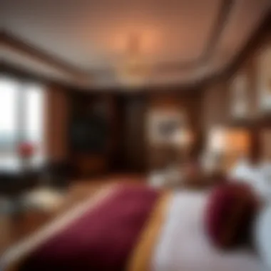 Luxurious hotel room with elegant decor