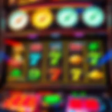 Visual representation of a high-tech slot machine interface