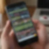 A smartphone displaying various sports betting apps